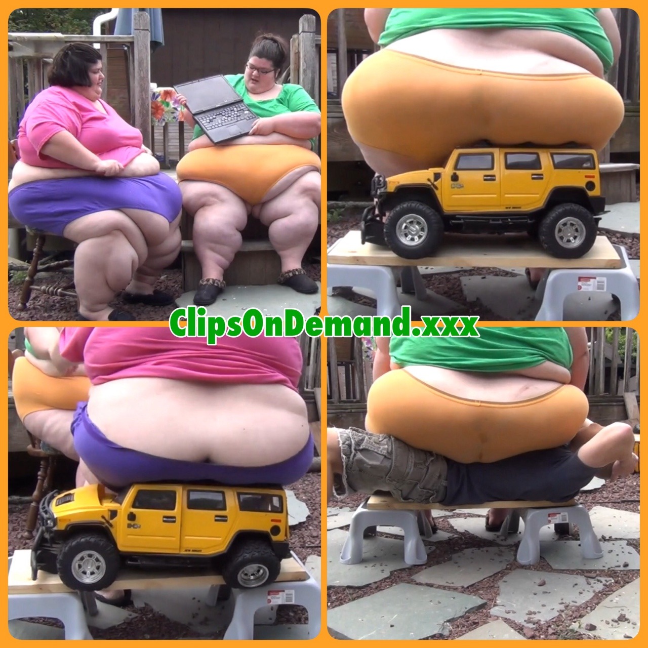 #SSBBW Miss GG &amp; Lexi #Crushing and #Trampling #LapTops #Hummers and #People