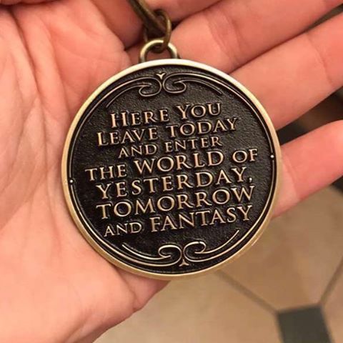 Here you leave today and enter the World of yesterday, tomorrow and Fantasy! Keychain found at the Emporium Shop at Magic Kingdom 🗝 #magickingdom #wdw #waltdisneyworld #mickeymouse #waltdisney #themepark #mainstreetusa #disneyemporiumshop #keychain...