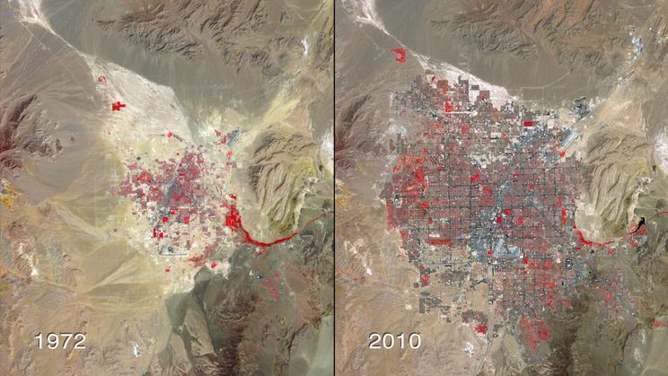 Las Vegas’s rapid growth between 1972 and 2010.