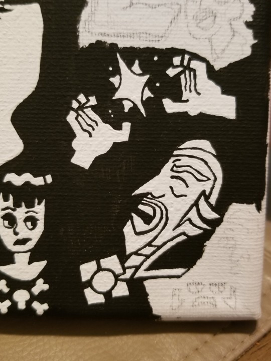 Lil update… going slow but going good 💖💕Btw idk if yall realize but I’m painting this whole thing with toothpicks and needles? Dipping a needle into paint and using that to draw… that’s why it’s taking so long…