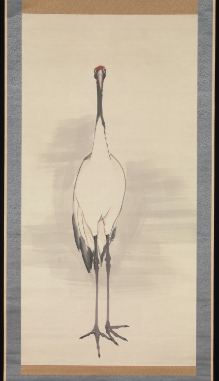 Cranes (one of a diptych of hanging scrolls), Nagasawa Rosetsu, 1780s