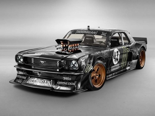 badger-actual:carsnweeed:Custom-built 845 hp, AWD, 1965 Ford Mustang Hoonigan RTR…..oh god. I just came.