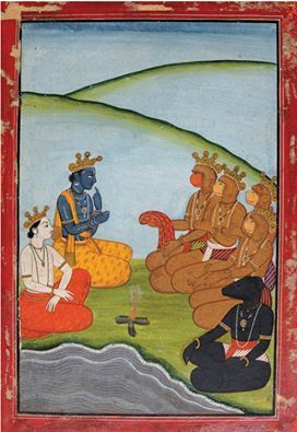 Rama meets Hanuman , Sugriva and others