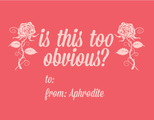keeperofembers: earthseas: pantheon valentines (click for larger) I literally choked on my drink whe