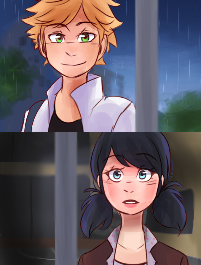 petitchatonn:  I wanted to redraw the Umbrella scene, and now I’m dead. Keep reading