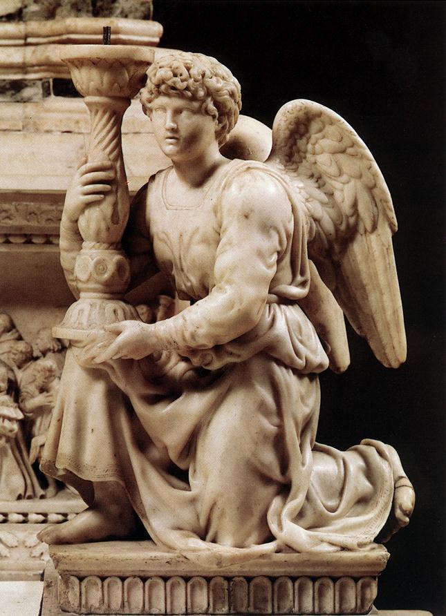 renaissance-art-blog:  Angel with Candlestick, 1495, Michelangelo Buonarroti