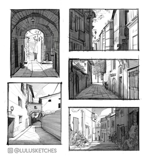 some rough layouts I never posted. you might recognize the bottom left, I painted it a while back!