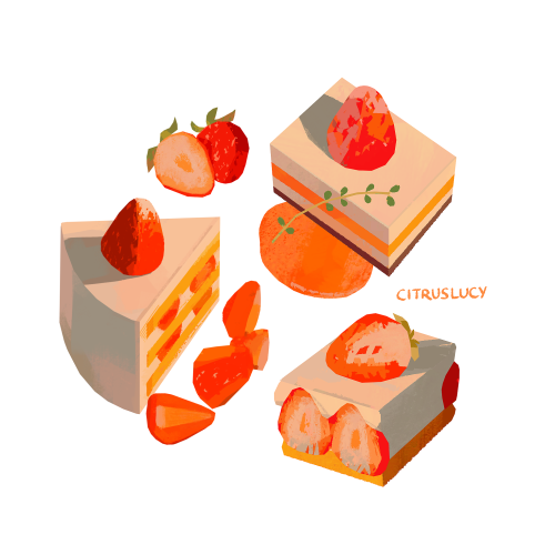 citruslucy:strawberry cakes 