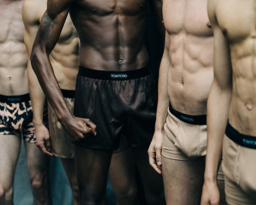 tomford: Behind the scenes with TOM FORD Underwear at the Men’s FW18 Fashion Show. 