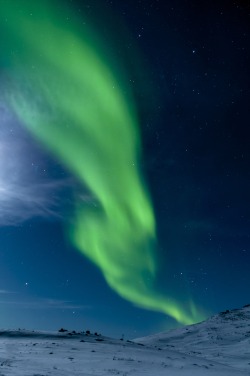 0ce4n-g0d:  Aurora against Full Moon Light | The