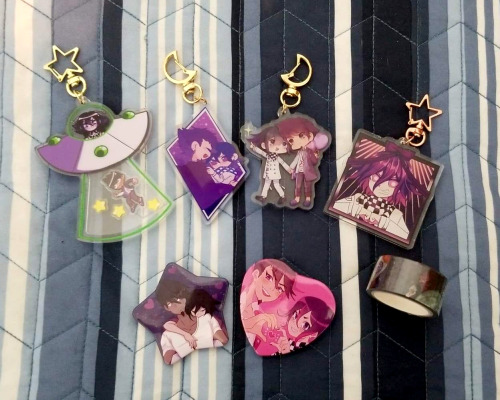 We have had some new merch arrivals! Our charms, washi tape and the heart & star buttons are her