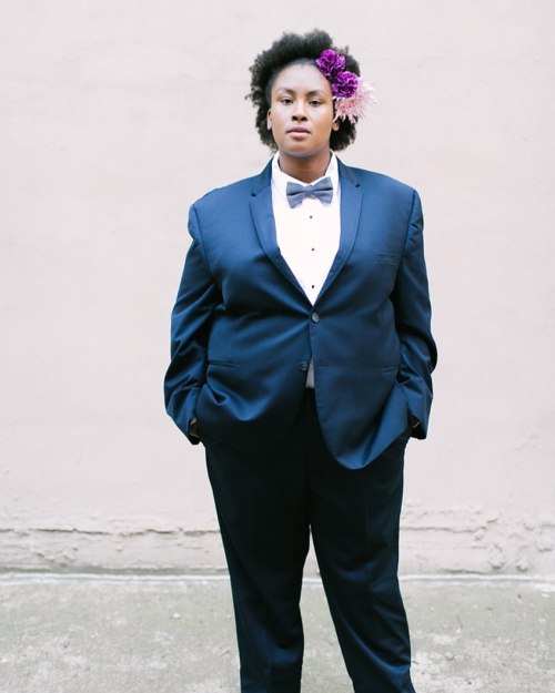 prettypearbride:I love sharing all types of plus size bridal inspiration! This suit looks phenomenal