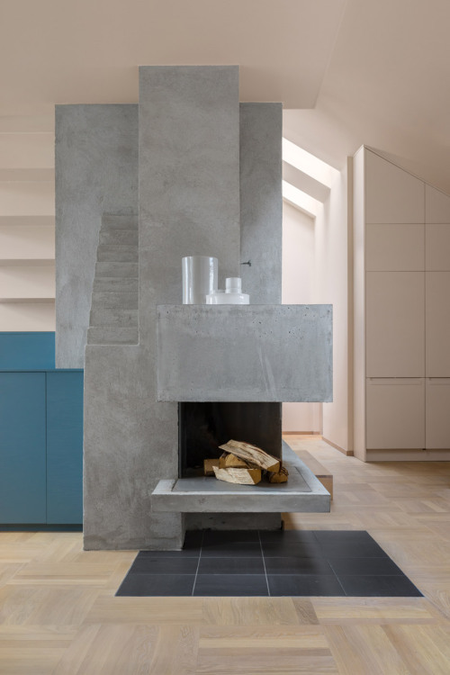 {Love the colours and the thin lines in this Stockholm apartment by Swedish firm Note Design Studio.