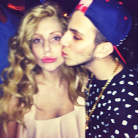 ladyxgaga:  Gaga with fans in NYC a few moments ago.