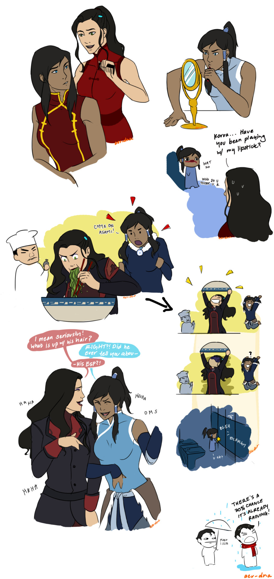 aer-dna:  Doodling these beauts~ If they’re not doing stupid girl best friend stuff