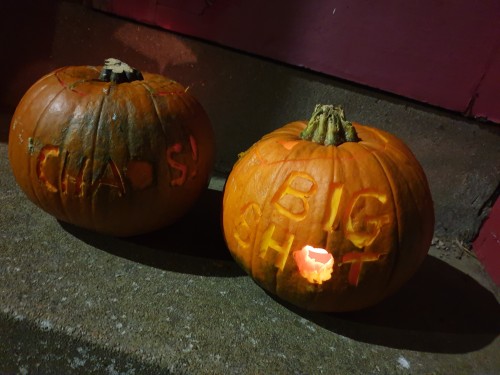 Me And My Friend Carved Deltarune Pumpkins 