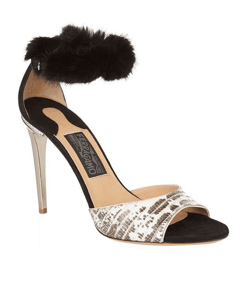 Lisia P Fur and Crystal Embellished SandalSearch for more Sandals by Salvatore Ferragamo on Wanterin
