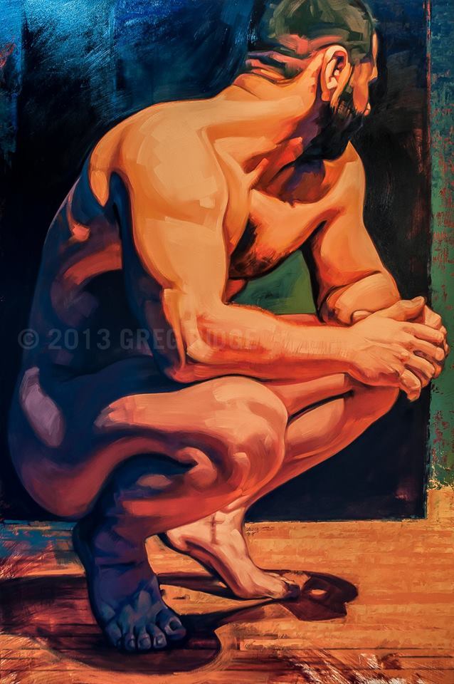 nihilnovosubsole:  The Wrestler (Ross Allen) |  By Greg Ridge Oil on panel. 72”