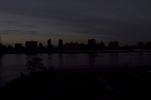 Lower Manhattan during Sandy induced blackout. 2012