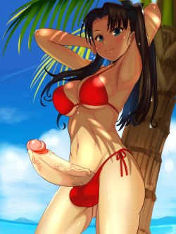 babebrea:  futanari-futanari:  futanari, dickgirl, shemale hentai  Yes,it is bikini time!!