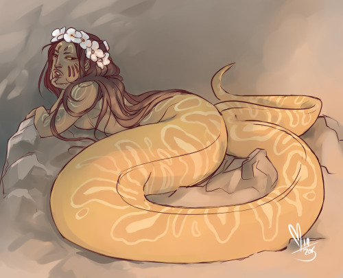 yesarts:30 Day Monster girl challenge;Day 4; Naga 