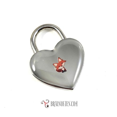 Check out this adorable little #RedFox #custom lock I made. #heartlock #bdsmcommunity #submissivec