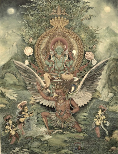 Vishnu on Garuda by Rabi Shrestha, Nepal