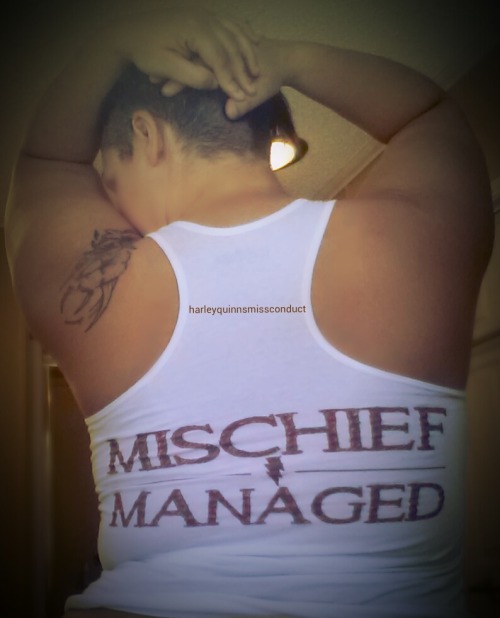 harleyquinnsmissconduct:  I Solemnly Swear That I’m Up To No Good on Tshirt Titty Tuesday………Mischief Managed ;)
