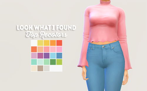 lina-cherie:✿ [ts4] look what I found top recolors ✿I’m obsessed with this cute top atm so ofcourse 