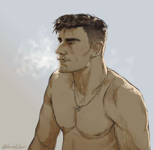 felt like drawing mirko this morning, and gradient maps are pretty cool (ref)