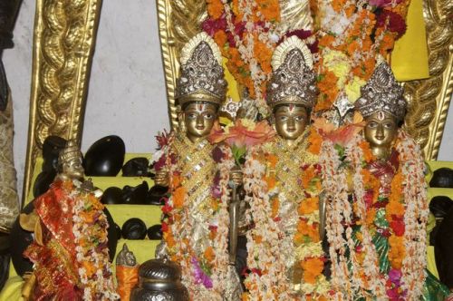 Sita, Rama, Lakshmana, Shatrughna, Rama mandir deities, Nepal, photo by Rajunepal