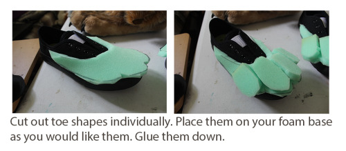 fursuit-tutorials: mommashaus: Slim Fursuit Feet Paw Tutorial. Just finished a second set of feet pa