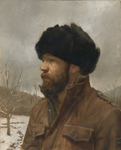 Gregory Mortenson, Self Portrait in a Russian Hat