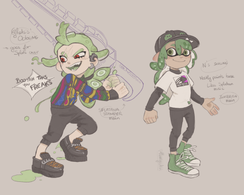 Idk Why But I Can Picture Faba Playing Splatoon A Lot. So Of Course He Gets Colress Into It. So I Drew