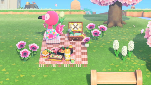 aviarei: I tried setting up this little picnic blanket and Flora sat down and started eating a lolly