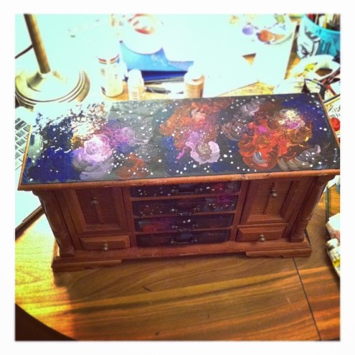 I was gonna give this jewelry box away because my ex gave it to me, but I decided to reclaim it as m