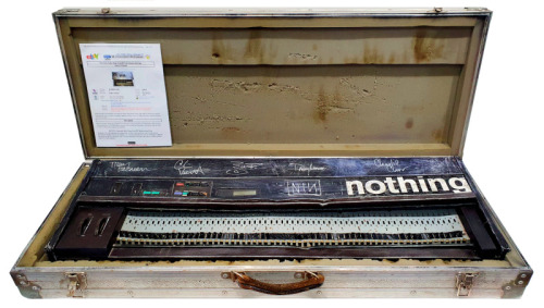 6empest:nine inch nails used and signed synthesizer from on stage during 1994-1995 self destruct tour