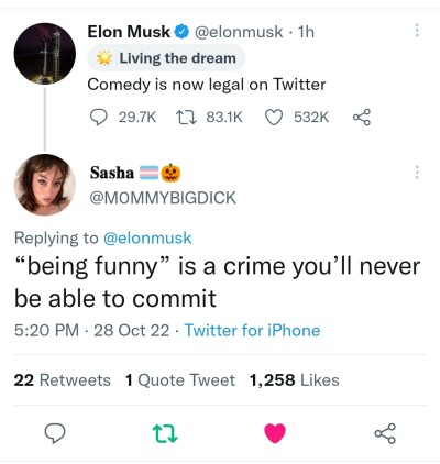 animentality:Elon Musk just bought Twitter, for those of you who didn&rsquo;t