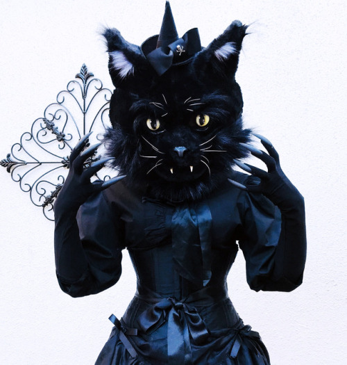 pocketfullofposiez: I found a cat head at Target so i got the bright idea to customize it and recreate my Witch Kitty painting from 2009. 