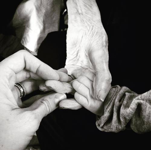 goodbye, granny. we love you. #generations #hands #love #goodbye #granny #ruairi #greatgranny condol