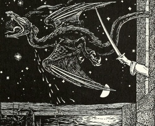 The Wounded Dragon, from European Folk and Fairy Tales by John D. Batten (1916)