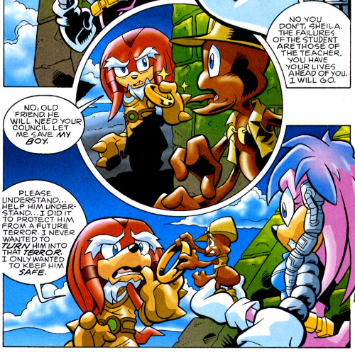 thankskenpenders:Julie-Su and Archimedes both volunteer to sacrifice themselves to save Knuckles, bu