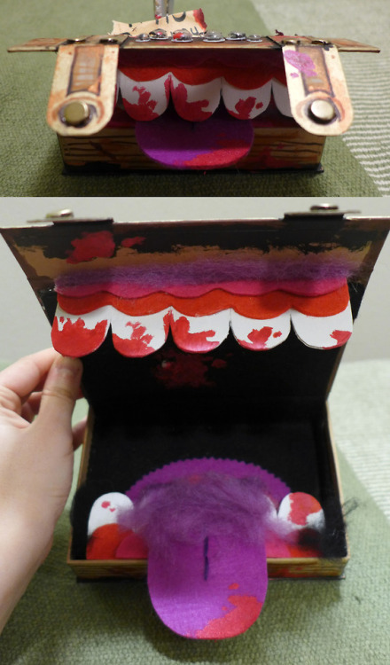 Made a birthday “card” for my husband that’s actually a mimic! Had a gift inside.