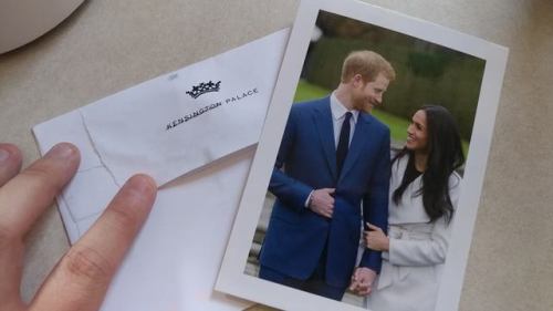 writingtoroyals: Thank you @writingtoroyals for your help <3 I was able to send a wedding card in November to Prince Harry and Meghan Markle and today I finally received my reply! It definitely made my day :) Source OMG this literally made me so happy!