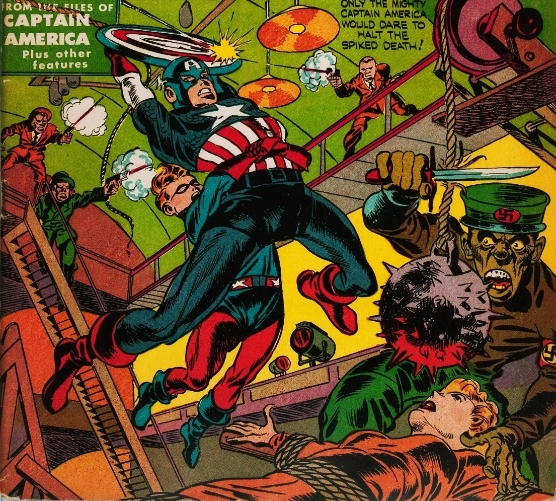 The Spiked Death - Captain America Comics, art by Jack Kirby (1941)