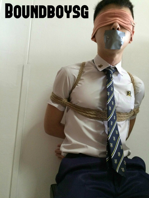 boundboysg: Did you hear Something School Prefect?Oh…Someone is Coming…and you are here Bound & 