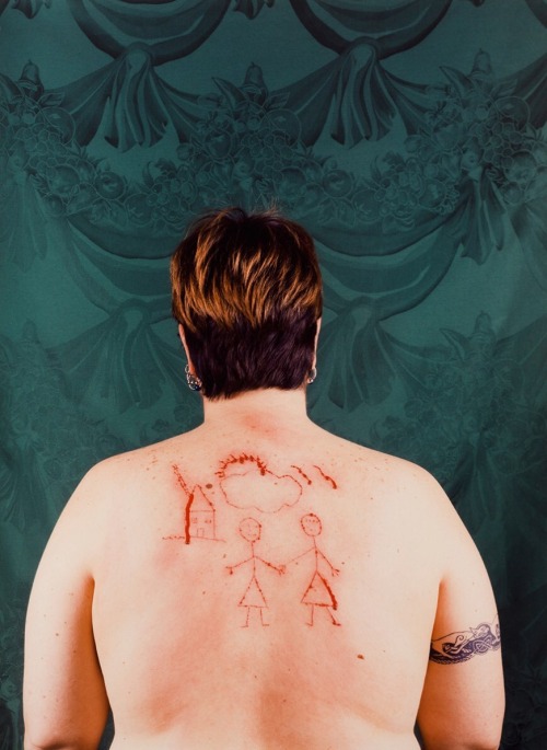 eroscestlavie:Catherine Opie, Self Portrait/Cutting, 1993