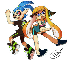 floeflan:  squid kids~ boy and girl &lt;33