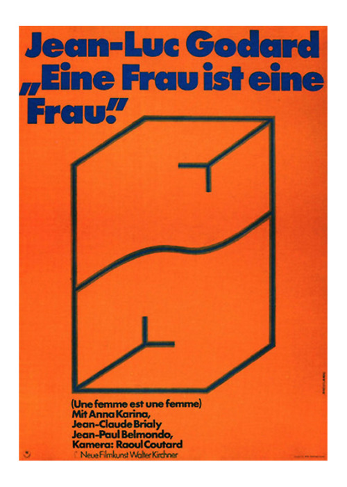 Hans Hillmann, film poster for Jean-Luc Godard&rsquo;s Une femme est une femme, 1961. Neue Filmkunst