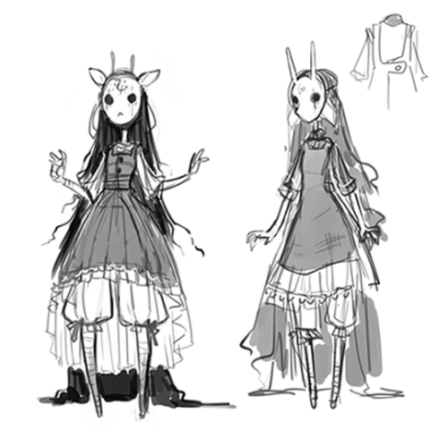 missusruin:Some of the ideation sketches/paintings for the ruinfolk dolls.